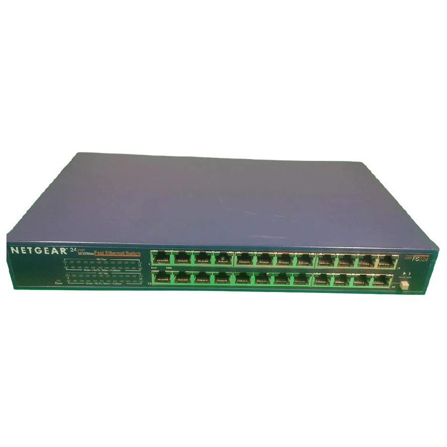 Refurbished Netgear FS524/ 24-Port 10/100 Rackmount Ethernet Switch