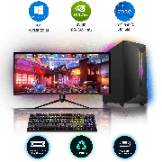 Refurbished Intel Core i7-9700K, 16GB RAM, 1TB HDD, 256GB SSD, GeForce GTX 1650 4GB, Gaming Pc