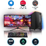 Refurbished AMD Ryzen 7 7700X, 16GB RAM, 256GB SSD, 1TB HDD, AMD Radeon RX Vega 56 8GB, Gaming PC