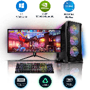 Refurbished Intel Core i5-13600K, 16GB RAM, 1TB HDD, 256GB SSD, GTX 1660 SUPER 6GB, Gaming Pc