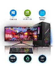 Refurbished Intel Core i3-9th Gen, 16GB RAM, 1TB HDD, 256GB SSD, GTX 1050 Ti 4GB, Gaming Pc