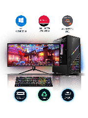 Refurbished AMD Ryzen 3 3100, 16GB RAM, 256GB SSD, 1TB HDD, AMD Radeon RX 580 8GB, Gaming PC