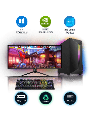 Refurbished Intel Core i3-10th Gen, 16GB RAM, 1TB HDD, 256GB SSD, GTX 1050 Ti 4GB, Gaming Pc