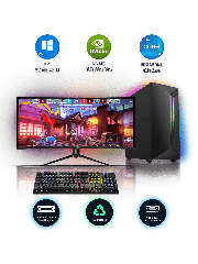 Refurbished Intel Core i5-8600K, 16GB RAM, 1TB HDD, 256GB SSD, GTX 1060 6GB, Gaming Pc