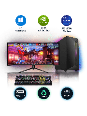 Refurbished Intel Core i9-13900K, 16GB RAM, 1TB HDD, 256GB SSD, NVIDIA GeForce GTX 1080 8GB, Gaming Pc