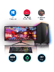 Refurbished AMD Ryzen 5 7600X, 16GB RAM, 256GB SSD, 1TB HDD, AMD Radeon RX 5600 XT 6GB, Gaming PC