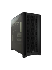 Corsair 4000D Airflow Gaming Case w/ Tempered Glass Window, E-ATX, 2 x AirGuide Fans, High-Airflow Front Panel, USB-C, Black
