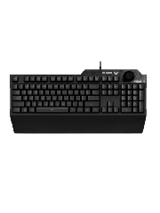 Brand New Asus TUF GAMING K1 RGB Keyboard with Volume Knob, 19-key Rollover, Side Light Bar & Armoury Crate, Spill Resistant, Detachable Wrist Rest