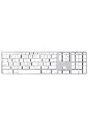 Refurbished Genuine Apple Extended Keyboard A1243/ USB/ Wired/ UK QWERTY + Numerical Keypad
